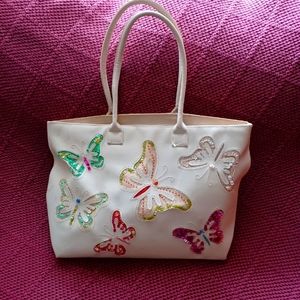 Sequined leather bag